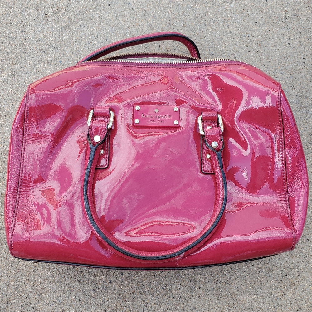 Authentic Patent Leather Kate Spade Doctor Bag Hot Pink